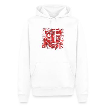Graffiti Street Art Spray pochoir Vintage rétro - Sweat à capuche Premium bio Homme - blanc - Devant - Nico (187cm)