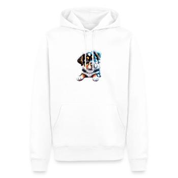 Australischer Schäferhund Hunde Hundewelpe Hund - Männer Premium Bio Hoodie - Weiß - Vorne - Nico (187cm)