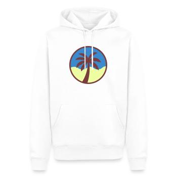 palmier - Sweat à capuche Premium bio Homme - blanc - Devant - Nico (187cm)
