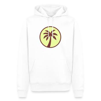 palmier - Sweat à capuche Premium bio Homme - blanc - Devant - Nico (187cm)