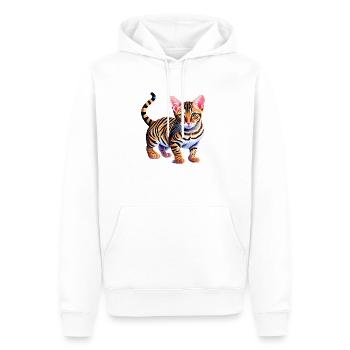 Chat Bengal Chaton Bengal Chaton Propriétaire Chat Chaton - Sweat à capuche Premium bio Homme - blanc - Devant - Nico (187cm)