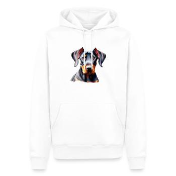 Doberman Doberman Dresseur Doberman Chiot Chien - Sweat à capuche Premium bio Homme - blanc - Devant - Nico (187cm)