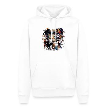 graffiti street art spray ancien pochoir rétro - Sweat à capuche Premium bio Homme - blanc - Devant - Nico (187cm)