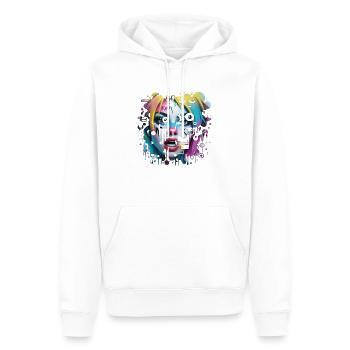 graffiti street art spray ancien pochoir rétro - Sweat à capuche Premium bio Homme - blanc - Devant - Nico (187cm)