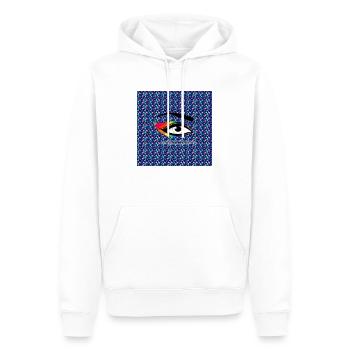 Oeil - Sweat à capuche Premium bio Homme - blanc - Devant - Nico (187cm)