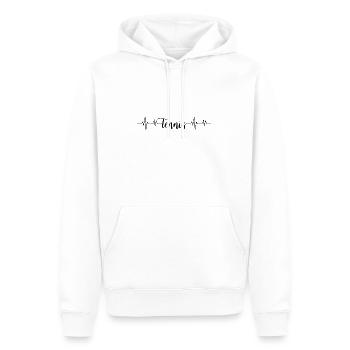 Tennis-Herzschlag - Männer Premium Bio Hoodie - Weiß - Vorne - Nico (187cm)