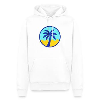 Pyramide de palmiers - Sweat à capuche Premium bio Homme - blanc - Devant - Nico (187cm)
