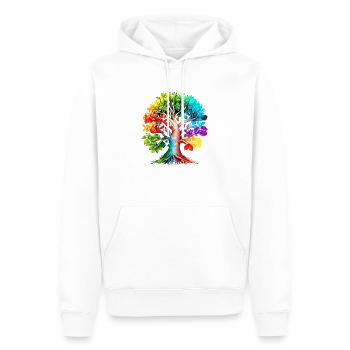 Lebensbaum Meditation Keltischer Baum des Lebens - Männer Premium Bio Hoodie - Weiß - Vorne - Nico (187cm)