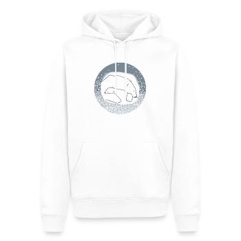 Eisbär im Schnee - Männer Premium Bio Hoodie - Weiß - Vorne - Nico (187cm)