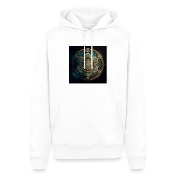 Goldenes Mandala - Männer Premium Bio Hoodie - Weiß - Vorne - Nico (187cm)