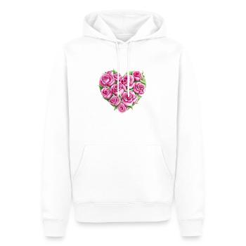 Saint-Valentin mariage fête des mères fiançailles d’amour - Sweat à capuche Premium bio Homme - blanc - Devant - Nico (187cm)