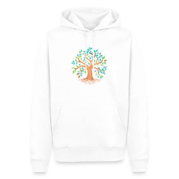 Arbre de vie méditation celtique arbre de vie - Sweat à capuche Premium bio Homme - blanc - Devant - Nico (187cm)