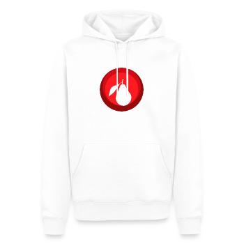 Vegan Toast Foodie w - Men’s Premium Organic Hoodie - white - Front - Nico (187cm)