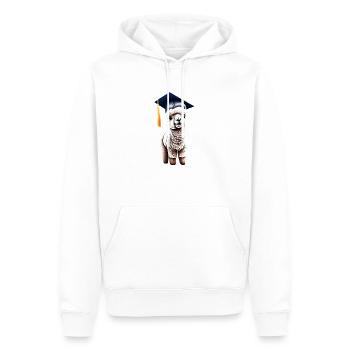 Baccalauréat Certificat de fin d’études supérieures Études d’alpaga - Sweat à capuche Premium bio Homme - blanc - Devant - Nico (187cm)