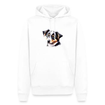 Australischer Schäferhund Hund Hundewelpe Hunde - Männer Premium Bio Hoodie - Weiß - Vorne - Nico (187cm)