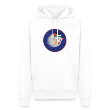 Agence spatiale palestinienne - Sweat à capuche Premium bio Homme - blanc - Devant - Nico (187cm)