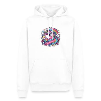 Rainbow Unicorn Beanie and Scarf Set - Be Yourself - Men’s Premium Organic Hoodie - white - Front - Nico (187cm)