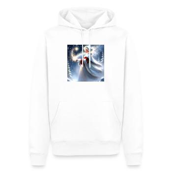 Joyeux Noel #3 - Sweat à capuche Premium bio Homme - blanc - Devant - Nico (187cm)