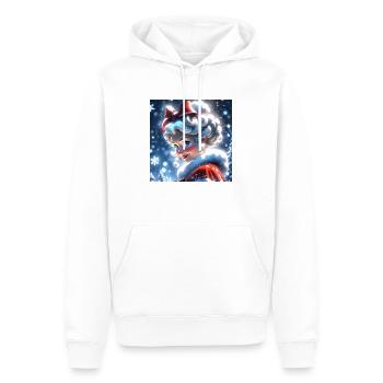 Joyeux Noel #4 - Sweat à capuche Premium bio Homme - blanc - Devant - Nico (187cm)
