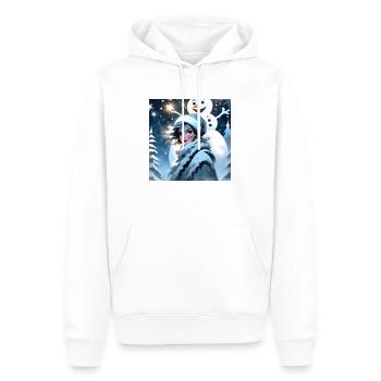 Joyeux Noel #10 - Sweat à capuche Premium bio Homme - blanc - Devant - Nico (187cm)