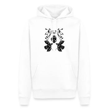 Chanson des oiseaux - Sweat à capuche Premium bio Homme - blanc - Devant - Nico (187cm)