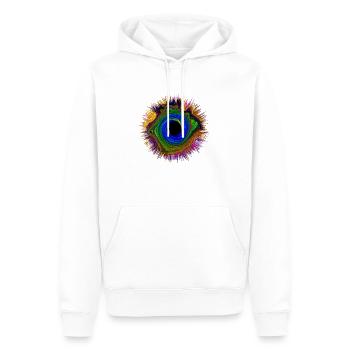 Mystisches Auge - Männer Premium Bio Hoodie - Weiß - Vorne - Nico (187cm)