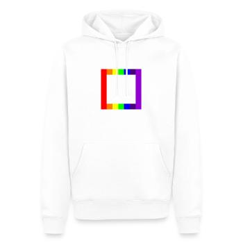 10X10 Grid 05 - Men’s Premium Organic Hoodie - white - Front - Nico (187cm)