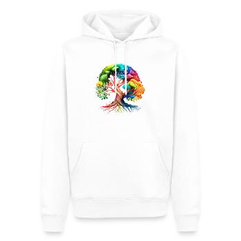 Lebensbaum Keltischer Baum des Lebens Meditation - Männer Premium Bio Hoodie - Weiß - Vorne - Nico (187cm)