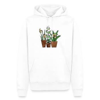 Blumen - Männer Premium Bio Hoodie - Weiß - Vorne - Nico (187cm)