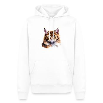 Maine Coon Chaton Chaton Propriétaire Chat Mâle - Sweat à capuche Premium bio Homme - blanc - Devant - Nico (187cm)