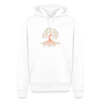 Lebensbaum Baum des Lebens Yoga Meditation - Männer Premium Bio Hoodie - Weiß - Vorne - Nico (187cm)