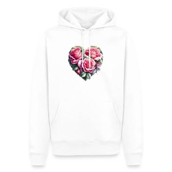 Saint-Valentin mariage fête des mères fiançailles d’amour - Sweat à capuche Premium bio Homme - blanc - Devant - Nico (187cm)