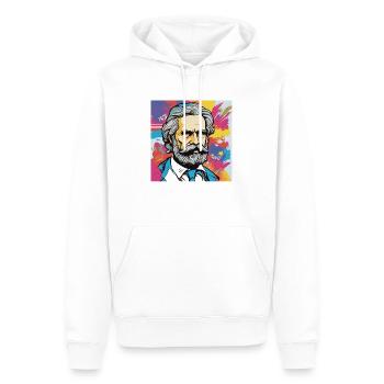 Karl Marx - Communiste - Kommuniste - Sweat à capuche Premium bio Homme - blanc - Devant - Nico (187cm)