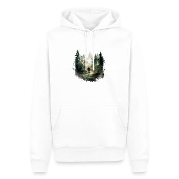 La puissance de pédalage à l’état pur : votre chemise de vélo élégante - Sweat à capuche Premium bio Homme - blanc - Devant - Nico (187cm)