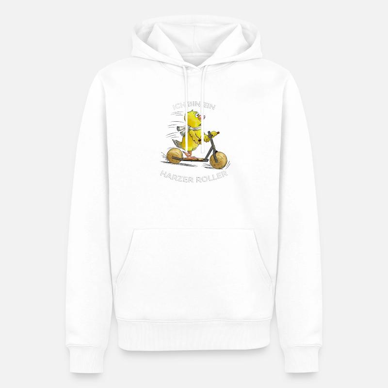 Ich bin ein Harzer Roller - Männer Premium Bio Hoodie - Weiß