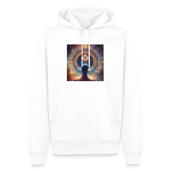 Spirituality - Men’s Premium Organic Hoodie - white - Front - Nico (187cm)