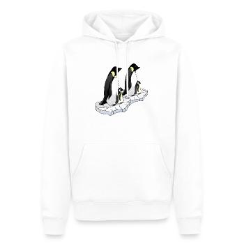 Pinguine - Männer Premium Bio Hoodie - Weiß - Vorne - Nico (187cm)
