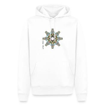 Flocon de neige de Noël par Victoria Deregus 04 - Sweat à capuche Premium bio Homme - blanc - Devant - Nico (187cm)