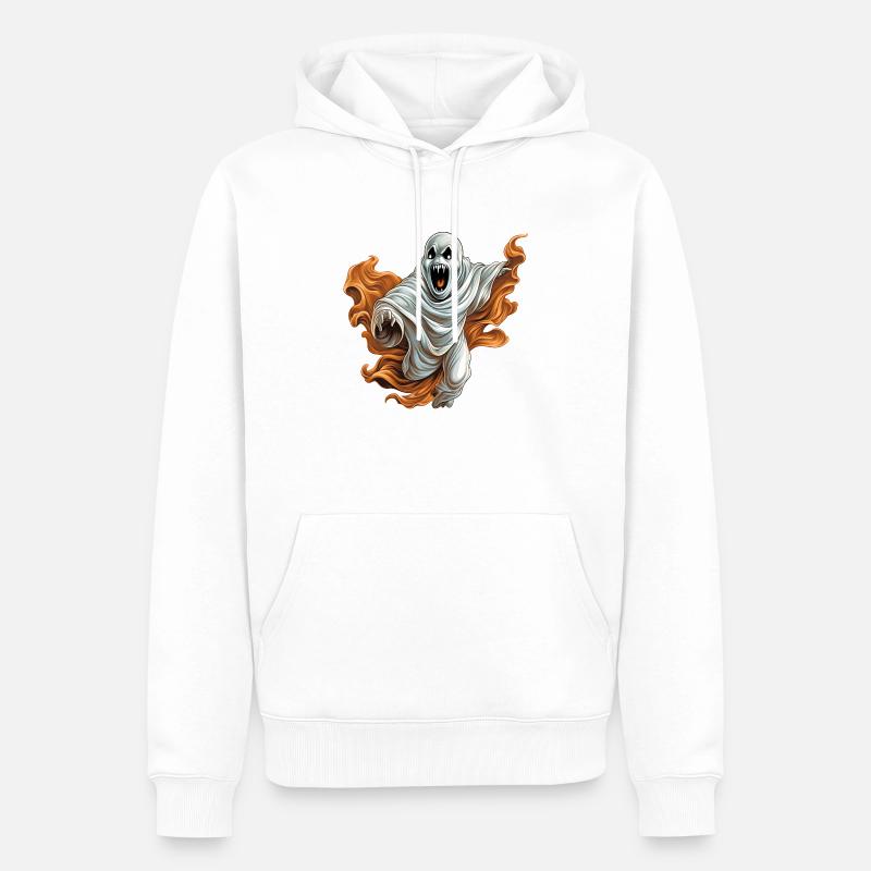 Fantôme d’une beauté étrange - Sweat à capuche Premium bio Homme - blanc