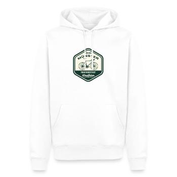 Münster Fahrrad - Männer Premium Bio Hoodie - Weiß - Vorne - Nico (187cm)