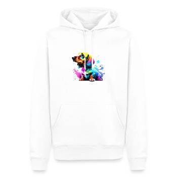 Teckel Chien Teckel Chiot Chiens Propriétaire De Chien - Sweat à capuche Premium bio Homme - blanc - Devant - Nico (187cm)
