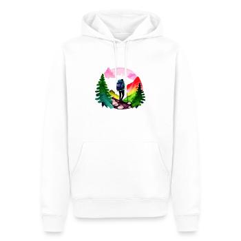 Wanderung Wandern Bergwanderer Bergwandern - Männer Premium Bio Hoodie - Weiß - Vorne - Nico (187cm)