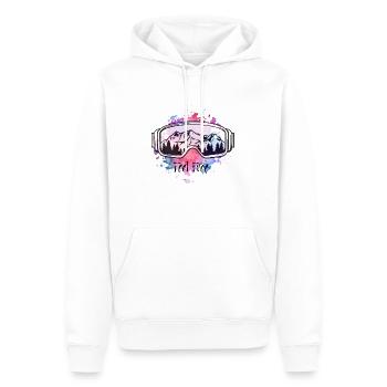 Feel Free - Männer Premium Bio Hoodie - Weiß - Vorne - Nico (187cm)