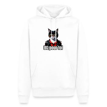 BG pour toi - Sweat à capuche Premium bio Homme - blanc - Devant - Nico (187cm)