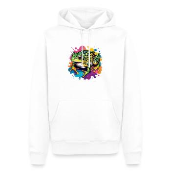 Leopard Frosch - Männer Premium Bio Hoodie - Weiß - Vorne - Nico (187cm)