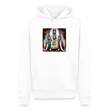 Rattenkönige - Männer Premium Bio Hoodie - Weiß - Vorne - Nico (187cm)
