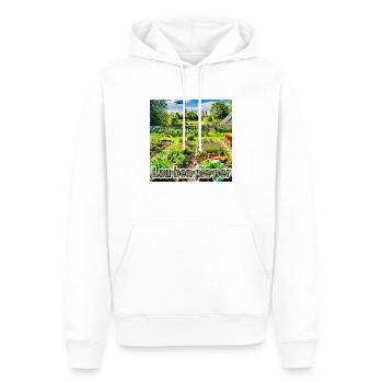 Laubenpieper - Männer Premium Bio Hoodie - Weiß - Vorne - Nico (187cm)