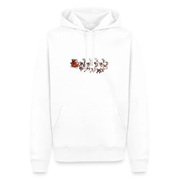 Weihnachtsmann auf seinem Schlitten - Männer Premium Bio Hoodie - Weiß - Vorne - Nico (187cm)