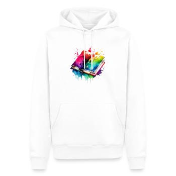 Book Reading Gift Books Reader Book Lover - Men’s Premium Organic Hoodie - white - Front - Nico (187cm)