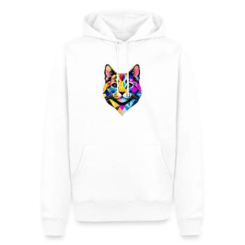 chaton, chat, chat siamois, chat domestique, propriétaire de chat - Sweat à capuche Premium bio Homme - blanc - Devant - Nico (187cm)